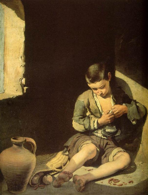 MURILLO, Bartolome Esteban The Young Beggar sg Norge oil painting art